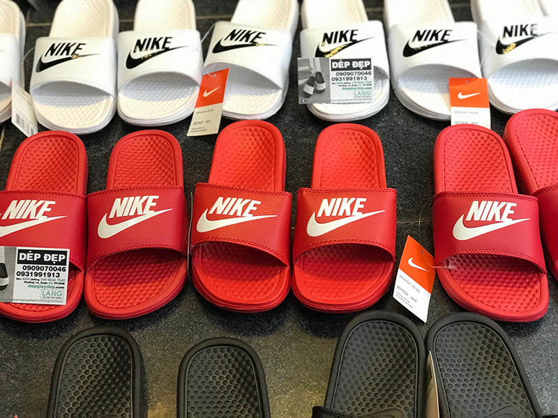 Dép Nike Benassi JDI màu đỏ hàng hiệu